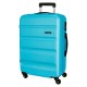 Mala de Viagem / Trolley Grande 75cm 4R ROLL ROAD Flex Azul Turquesa | Ref. 186.584946AC