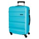 Mala de Viagem / Trolley Médio 65cm 4R ROLL ROAD Flex Azul Turquesa | Ref. 186.584946AB