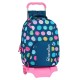 Mochila Escolar Adaptável 44cm c/ Carro Benetton TOPOS MARINO Azul | Ref. 248.612050160