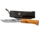Conjunto Cx Madeira Canivete Opinel N.º 08 Carbono + Bolsa | Ref. 314.OP000815