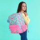 Mochila Escolar Adaptável 44cm Enso LOVE THE NATURE Rosa | Ref. 186.91224D1