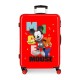Mala de Viagem / Trolley Médio 68cm 4 Rodas MICKEY´S PARTY Vermelha | Ref. 186.4471922B