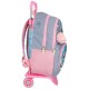 Mochila Escolar Adapt. 2C. 46cm C/ Carro Enso DAISY Azul | Ref. 186.92525T1