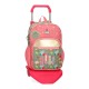 Mochila Escolar Adapt. 38cm c/ Carro Enso NATURE Rosa | Ref. 186.92822T2