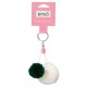 Porta-Chaves Enso Pompom Verde/Branco | Ref. 186.9350228
