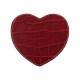 Despeja Bolsos Coração Médio Croco em Pele Genuína Vermelho | Ref. 41.942-3