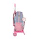 Mochila Escolar Adapt. 38cm C/ Carro Enso DAISY Azul | Ref. 186.92522T1