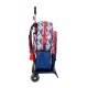 Mochila Escolar Adapt. 38cm c/ Carro Spiderman HERO Azul | Ref. 186.24523T1