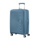 American Tourister Mala de Viagem/ Trolley Médio 67cm 4R EXP SOUNDBOX Azul Pedra | Ref. 9232G00251