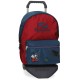 Mochila Escolar Adap. 44Cm. c/ Carro Pepe Jeans CHEST Azul/Bordô | Ref. 186.64723T1