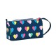 Estojo Escolar c/ Bolso Benetton CORAÇÕES Azul Escuro | Ref. 248.412250917 Estojo Escolar c/ Bolso Benetton CORAÇÕES Azul Escuro | Ref. 248.412250917