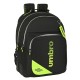 Mochila Escolar Adaptável 42cm 2C Umbro ESSENTIALS Preto | Ref. 248.612237773