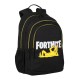 Mochila Escolar 42cm 2C. c/ Carro 4R Fortnite CRAZY BANANA Preta | Ref. 332.T964-919 Mochila Escolar 42cm 2C. c/ Carro 4R Fortnite CRAZY BANANA Preta | Ref. 332.T964-919