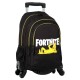 Mochila Escolar 42cm 2C. c/ Carro 4R Fortnite CRAZY BANANA Preta | Ref. 332.T964-919 Mochila Escolar 42cm 2C. c/ Carro 4R Fortnite CRAZY BANANA Preta | Ref. 332.T964-919