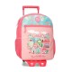 Mochila Pré-Escolar Adap. 33Cm c/ Carro Roll Road MY LITTLE TOWN Rosa | Ref. 186.46522T1