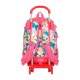 Mochila Escolar Adap. 44Cm 2C c/ Carro Roll Road PRECIOUS FLOWER Rosa | Ref. 186.35624T1