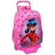 Mochila Escolar 42cm c/ Carro 905 LADYBUG Fuchsia | Ref. 248.612202160
