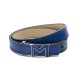 Pulseira de Homem em Couro Montblanc Logo M Azul | Ref. 238.129500