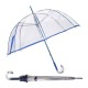 Guarda-Chuva de Senhora Benzi Manual 8V Transparente c/ Azul | Ref. 288.PA60A Guarda-Chuva de Senhora Benzi Manual 8V Transparente c/ Azul | Ref. 288.PA60A