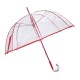 Guarda-Chuva de Senhora Benzi Manual 8V Transparente c/ Vermelho | Ref. 288.PA60V