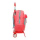Mochila Escolar Adap. 38Cm c/ Carro Minnie LOVIN LIFE Coral | Ref. 186.47223T1