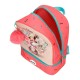 Mochila Pequena 28cm c/ Porta Merendas Minnie LOVIN LIFE Coral | Ref. 186.4722721