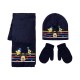 Conjunto de Gorro/Cachecol/Luvas Mickey Mouse Azul Escuro | Ref. 339.VH4024 Conjunto de Gorro/Cachecol/Luvas Mickey Mouse Azul Escuro | Ref. 339.VH4024