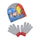 Conjunto de Gorro e Luvas Avengers Cinza | Ref. 339.TH4203