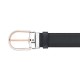 Cinto Clássico Montblanc c/ Fivela Ferradura 35mm Azul | Ref. 238.129438 Cinto Clássico Montblanc c/ Fivela Ferradura 35mm Azul | Ref. 238.129438