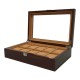 Caixa Protectora para 10 Relógios Madeira Castanho Escuro | Ref. 338.10RCE