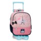 Mochila Pré-Escolar Adap. 25cm c/ Carro Enso BONJOUR Rosa | Ref. 186.95221T1