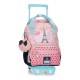 Mochila Pré-Escolar Adap. 28cm c/ Carro Enso BONJOUR Rosa | Ref. 186.95222T1