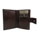 Chaveiro c/ Porta-Moedas em Pele F. ANTUNES Castanho | Ref. 183.150C
