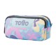 Estojo Escolar Duplo Flores Hawaianas Sobre Totto 6JS Multicolor | Ref. 330.AC52ECO003Z6JS