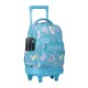 Mochila Escolar Compacta c/ Rodas Resma Totto 6JT Turquesa | Ref. 330.MA03ECO005V6JT