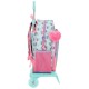 Mochila Escolar Adap. 38cm c/ Carro Minnie MY HAPPY PLACE Azul/Rosa | Ref. 186.27923T1