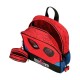 Mochila Pré-Escolar Adap. 25cm c/ Carro Spiderman PROTECTOR Vermelha | Ref. 186.28320T1