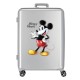 Mala de Viagem / Trolley Grande 70cm 4R Exp. Disney 100 JOYFUL Mickey Prateada | Ref. 186.3649421