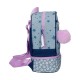 Mochila Pequena 28cm c/ Porta Merendas Minnie STYLE Azul Ganga | Ref. 186.4982721