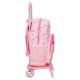 Mochila Escolar Adap. 40cm c/ Carro Roll Road COFFEE SHOP Rosa | Ref. 186.48422T1
