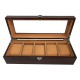 Caixa Protectora para 5 Relógios Retangular Madeira Castanho Escuro | Ref. 338.5RCE