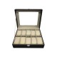 Caixa Protectora para 10 Relógios Retangular c/ Janela Preto | Ref. 338.10RP Caixa Protectora para 10 Relógios Retangular c/ Janela Preto | Ref. 338.10RP