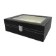 Caixa Protectora para 10 Relógios Retangular c/ Janela Preto | Ref. 338.10RP Caixa Protectora para 10 Relógios Retangular c/ Janela Preto | Ref. 338.10RP