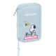 Estojo Escolar Duplo 28 Peças Snoopy IMAGINE Turquesa | Ref. 248.412339854