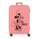 Mala de Viagem / Trolley Médio 70cm 4R Minnie DISNEY 100 HAPINESS Coral | Ref. 186.3669222