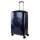 Mala de Viagem / Trolley Grande 78cm 4 Rodas Smiley Originals Azul/Preto | Ref. 237.18017001