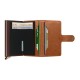 Carteira SECRID Premium Miniwallet Emboss Lines Cognac | Ref. 297.MEL-C