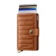 Carteira SECRID Premium Miniwallet Emboss Lines Cognac | Ref. 297.MEL-C