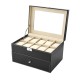 Caixa Protectora para 20 Relógios c/ Gaveta Preta | Ref. 338.20RP