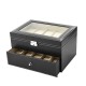 Caixa Protectora para 20 Relógios c/ Gaveta Preta | Ref. 338.20RP